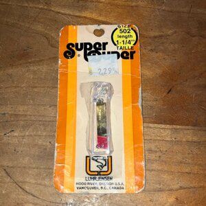 Vintage Luhr- Jensen super duper size 502 length 1 1 4 red head